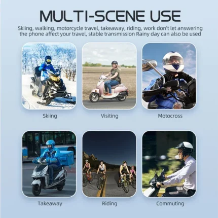 1/2Pcs Bluetooth Motorcycle Helmet Intercom Wireless Interphone Intercomunicador 2000Mah Moto Walkie Talkie Y10 2x - Image 5