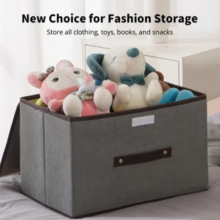 Fold Non Woven Fabric Storage Box Gray Home Supplies Clothing Underwear Sock And Kid Toy Storage Organizer Cosmetics - Image 3
