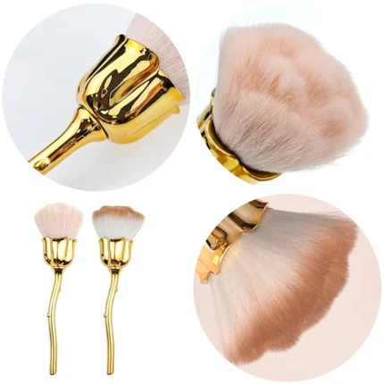Flower Rose Nail Art Brush Remove Nail Dust Brushes Acrylic UV Gel Polish Powder Cleaning Tool Beauty Makeup Brushes - Image 4