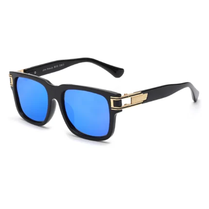 JIM HALO Polarized Sunglasses for Men Women, Classic Retro Square Sun Glasses for Driving Fishing UV400 Protection - Image 7