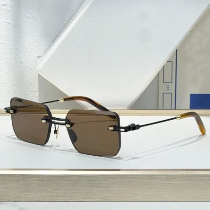 Rimless Regtangle Alloy and Acetate Sunglasses for Men and Women Designer Brand Handmade High Quality UV400 Eyeglasses Ootdoor - Image 3