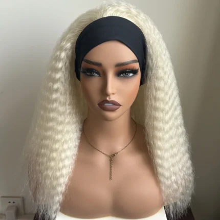 Short Kinky Straight Synthetic Wig High Puff Synthetic Hair Wig Afro Style Wig for Women Short Puffy Yaki Straight Synthetic Wig - Image 8