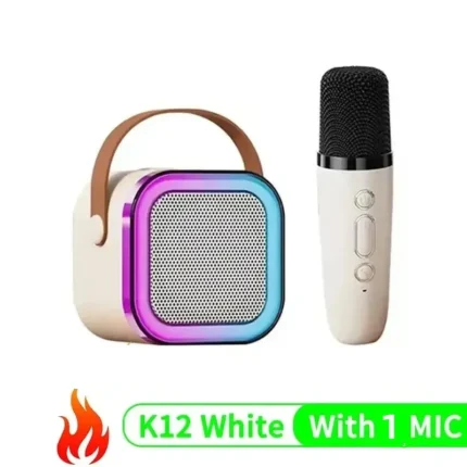 K12 Bluetooth Karaoke Machine Portable 5.3 PA Speaker System with 1-2 Wireless Microphones Home Family Singing Children's Gifts - Image 7