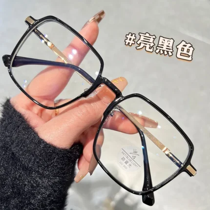 Blue Light Blocking Glasses Fashion High-end Men Optical Clear Glasses Black Oversized Square Frame Eyeglasses Women Eyewear - Image 10