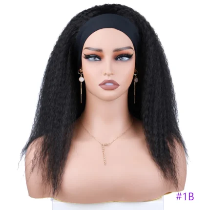 Short Kinky Straight Synthetic Wig High Puff Synthetic Hair Wig Afro Style Wig for Women Short Puffy Yaki Straight Synthetic Wig - Image 7