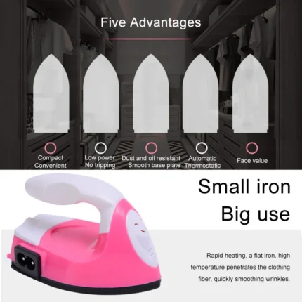 DIY Handheld Mini Iron Portable Electric Small Heat Transfer Machine Versatile Rapid Heating-Up Craft Clothes Sewing Supplies - Image 3