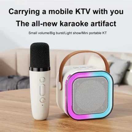 K12 Bluetooth Karaoke Machine Portable 5.3 PA Speaker System with 1-2 Wireless Microphones Home Family Singing Children's Gifts - Image 3