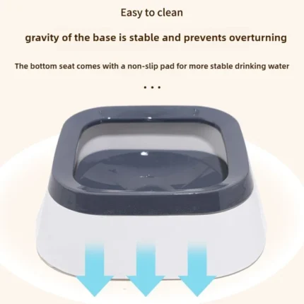 1pc Anti-splash Water Bowl For Dogs 1L Large Capacity Drinker Drinking Bowls Dog Waterer For Puppy Cat Pet Accessories - Image 5