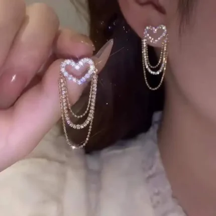 2023 New Fashion Unique Design Elegant Exquisite Light Luxury Zircon C Earrings Women Jewelry Party High-grade Gift Wholesale - Image 31