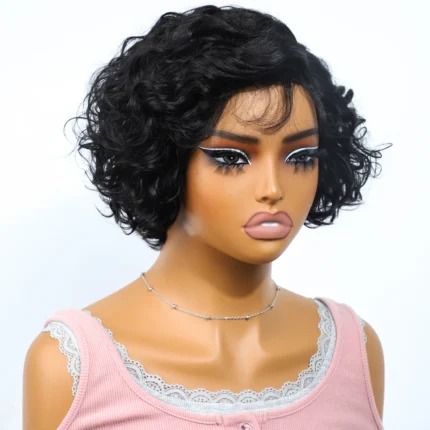 Sleek Bodywave Human Hair Wigs For Women Short Pixie Cut Lace Wigs 100% Real Brazilian Body Wave Lace Wigs With Baby Hair - Image 7
