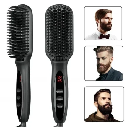 Hair Straightener Brush Comb Electric Hair Brushes Hot Comb Straightener For Hair Anti-scalding Ceramic Beard Straightener Brush - Image 3