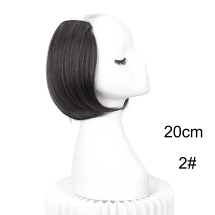 20/30cm Synthetic Short Straight Internal Buckle V-shaped Half Head 4Clips Hair Extension Invisible  Hairpiece for Women - Image 12