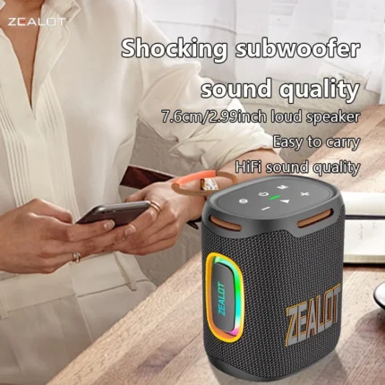 ZEALOT S122 Portable Wireless Speaker 25W Dual Pairing 6000mAh Battery Boom Bass Wireless Speaker - Image 3