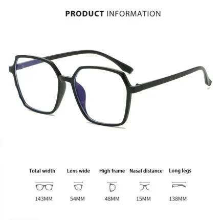New Fashion Big Square Frame Anti Blue Light Glasses Ultra-Light Transparent Gradient Men Women Eye Protection Spectacles - Image 6