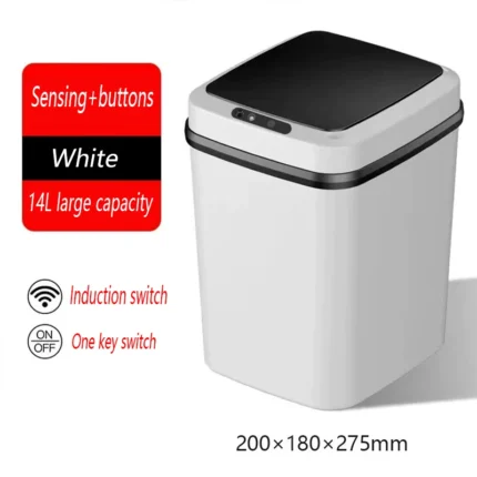 Intelligent garbage bin, household with lid, induction toilet, living room, bathroom, creative fully automatic electric lid open - Image 7