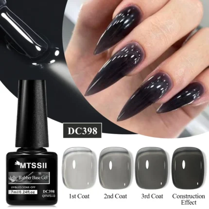 Mtssii 7ml Translucent Jelly Rubber Base Gel White Nude Pink Clear Semi Permanent Nail Gel Polish UV Gel Nail Art Manicure - Image 103