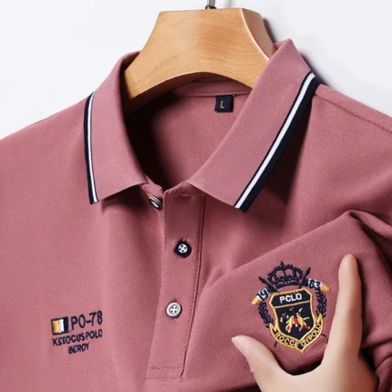 Luxurious summer breathable short sleeve exquisite designer badge embroidered polo shirt high-quality fashionable casual T-shirt - Image 6