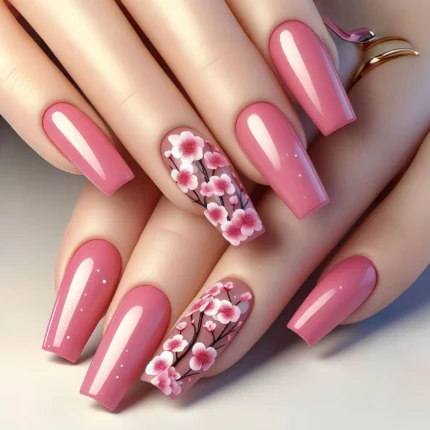 24pcs/set Short Medium fake nails for Spring summer beautiful colourful flowers bees faux ongles tips press on false nail art - Image 15