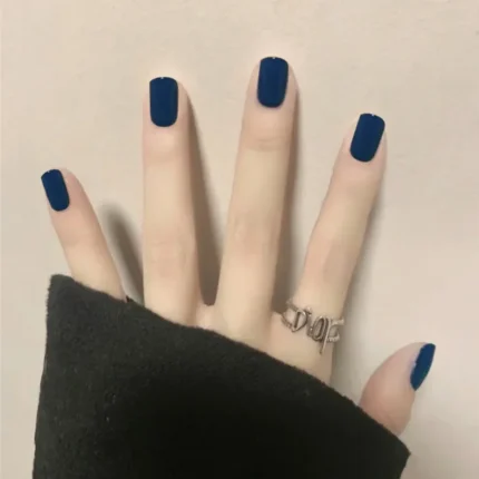 24Pcs/Set Press on Nails Women Maincure Tools Matte White French False Nail ABS Short Coffin Fake Nails Full Cover Nail Art Tips - Image 9