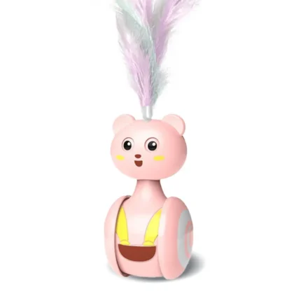 Tumbler Swing Toy For Cats Funny Cat Scratching Ball Colored Feather Sounding Toy Kitten Interactive Chasing Toy Cat Accessories - Image 8