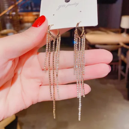 2023 New Fashion Unique Design Elegant Exquisite Light Luxury Zircon C Earrings Women Jewelry Party High-grade Gift Wholesale - Image 33
