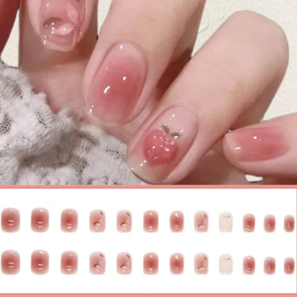 24PCS Short Silver Blue Star Moon Fake Nail Finished Product Full Cover Acrylic Removable Reusable Waterproof Press on Nails Art - Image 7