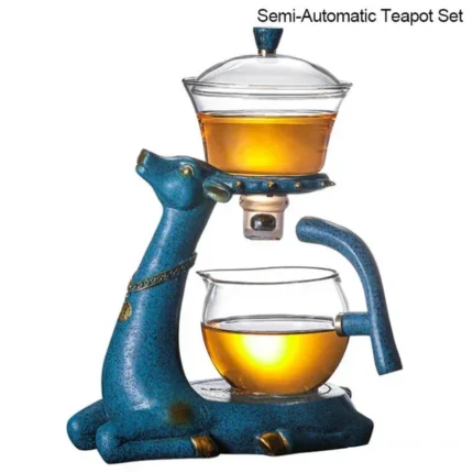 Full Automatic Creative Deer Glass Teapot Heat-resistant Infuser Tea Turkish Drip Pot 220V Heating Base for Tea Coffee Make - Image 12