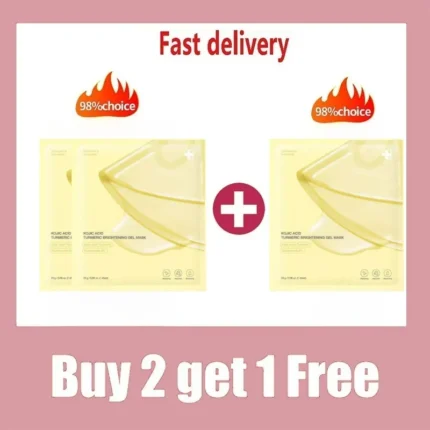 Kojic Acid Turmeric Brightening Gold Jelly Gel Overnight face Mask,Korean Skin Glow Hydrating Firming Moisturizing Sheet Mask - Image 12