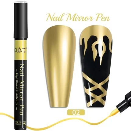 5ml Golden Silvery Metallic Painting Liner Gel Polish Chrome Mirror Effect Semi-Permanent Varnish For Stunning French Nail Art - Image 50