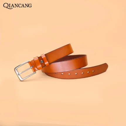 First layer cowhide men's genuine leather belt Handmade retro casual all-matching fashionable middle-aged jeans belt - Image 6