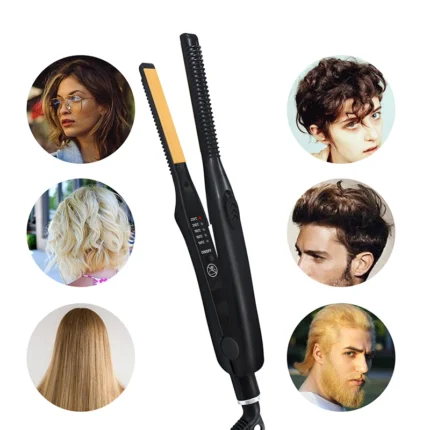 Professional 2 in 1 Hair Straightener Curling Iron hair curler for Short Hair Beard Narrow Board 7MM Hair Straightener Curling - Image 5