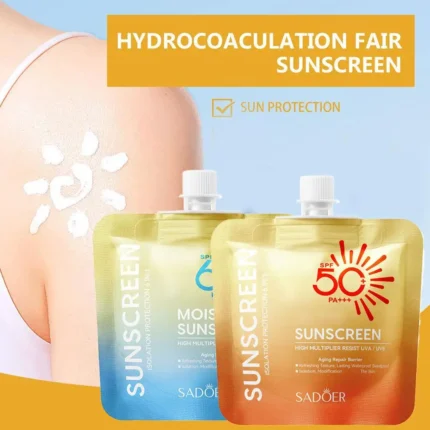 High SPF Sunscreen Lotion SPF50+ UV Protection Non-Greasy Face & Body Moisturizing Refreshing Facial Sunscreen Skin Care - Image 3