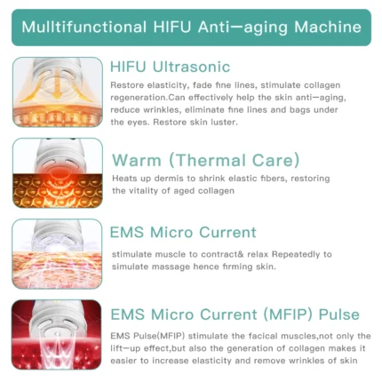 MINI HiFu 4.0 Rechargeable Ultrasound Thermal LED EMS Microcurrent Pulse Facail Lifting Skin Care Face Massage Beauty Device - Image 5