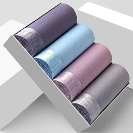4pcs Ice Silk Mesh Boxer Shorts Men's Underwear Cool Underpant Breathable Sexy Slim Panties Bamboo Lingerie Wholesale Lots L-6XL - Image 10