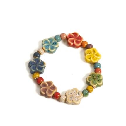 Handmade Colorful Starfish & Seashell Ceramic Beaded Bracelet Boho Beach Jewelry Elastic Wristband for Women & Teens S001186 - Image 8
