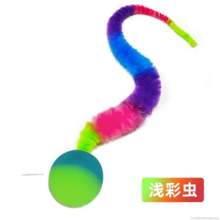 Cat interactive toys Tickle Cat Colorful bouncing ball Pet supplies Puzzle teasing indoor cat worm caterpillar elastic toy - Image 16
