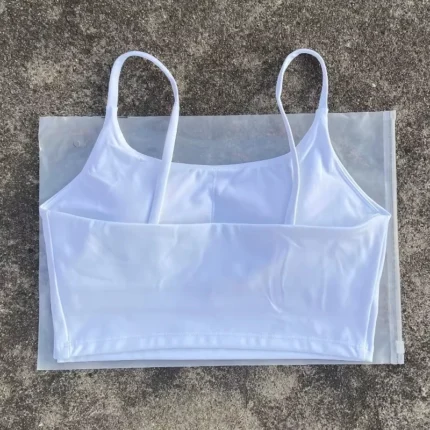 Women's Solid Color Spaghetti Strap Sports Bra Tight Fitness Camisole Top with Chest Pad for Yoga, Gym & Comprehensive Training - Image 12