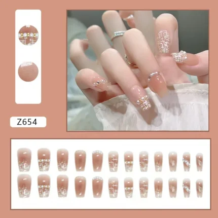Luxury Little Fragrance Wearing High Grade Fake Nails Charm Paste Summer Party Sisters Girlfriend's High-end Fake Nails - Image 15