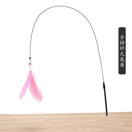 Cats Toys Feathers Wand Interactive Toy Kitten Toys with Super Suction Cup Detachable Feather Replacements Cat Accessories - Image 9