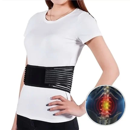 1Pcs Adjustable Neoprene Double Pull Lumbar Support Lower Back Belt Brace Pain Relief Band Waist Belt - Image 5