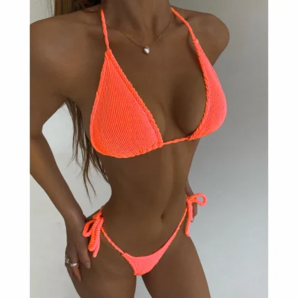 New Fashion Sexy Bikini Solid Swimsuit Women Swimwear Push Up Set Brazilian Bathing Suit Summer Beach Wear Swimming - Image 10