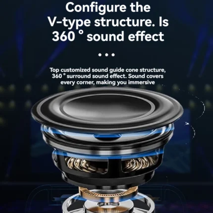 360° Mini Compactly TWS Wireless Bluetooth-compatible Speaker Soundbar Loudspeaker LED Lights For Outdoor Activity/Home/Travel - Image 5
