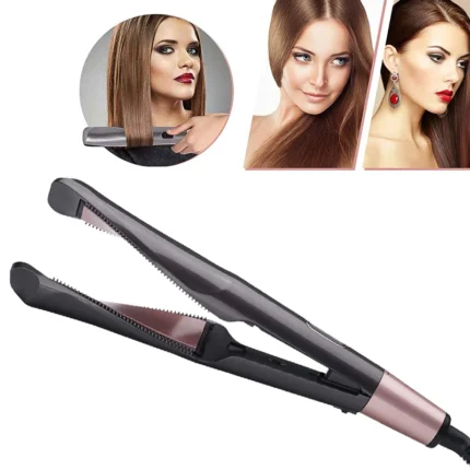 Portable Hair 2 in 1 Flat Iron Curler Twist Professional Dual Voltage Tourmaline Ionic Ceramic Hair Straightener