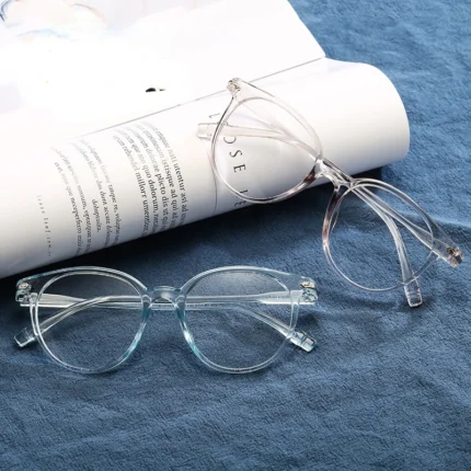 Transparent Round Frame Anti Blue Light Blocking Glasses Women Men Portable Computer Eyewear Optical Spectacle Eyeglasses - Image 5