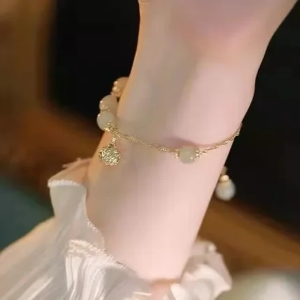 Geometric Smooth Rhinestone Chain Five Leaf Grass Flower Adjustable Bracelets for Women Fashion Jewelry Minimalist Accessories - Image 20