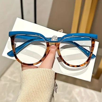 Elegant Cat Eye Glasses for Women - Vintage-Inspired Gradient, Full Frame, Lightweight & Durable, Blue Light Blocking Clear Lens - Image 8