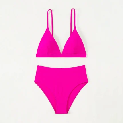 Vintage Swimsuit Two Piece Women'S High Waisted Bikini Sexy Push Up Two Piece Swimsuits Retro Tankini Summer Swimming Wear - Image 3