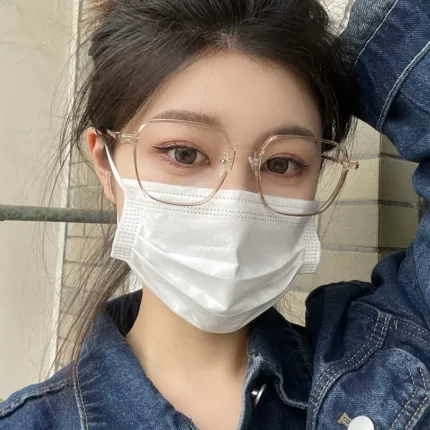 Blue Light Blocking Glasses Fashion High-end Men Optical Clear Glasses Black Oversized Square Frame Eyeglasses Women Eyewear - Image 5