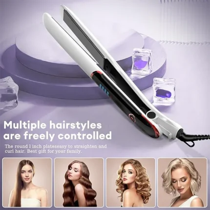 Professional Hair Straightener Curler Electric Splint Flat Iron Negative Ion Straight Curling Iron Plates Corrugation Hair Care - Image 2