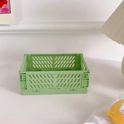 Plastic Foldable Storage Crate Folding Box Basket Stackable Cute Makeup Jewellery Toys Boxes for Storage Box Organizer Portable - Image 8